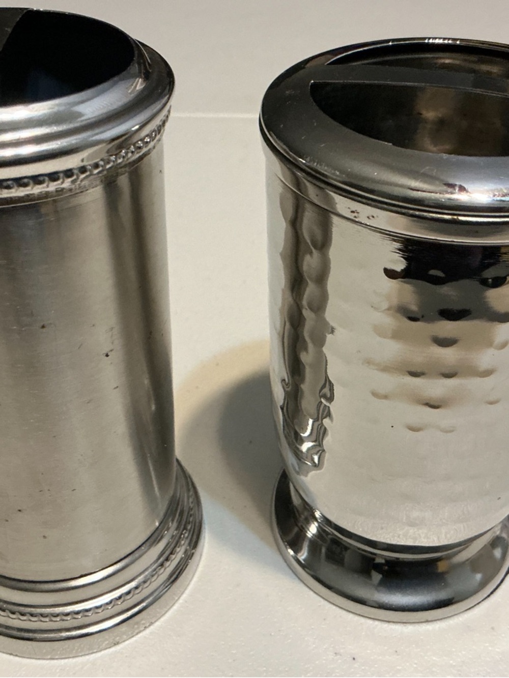 Source Unknown Stainless Steel Salt and Pepper Shakers - Silver